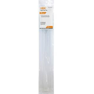 HDX 14 in. Zip Ties, Natural (20-Pack) FT-370ST(20) - The Home Depot | The Home Depot