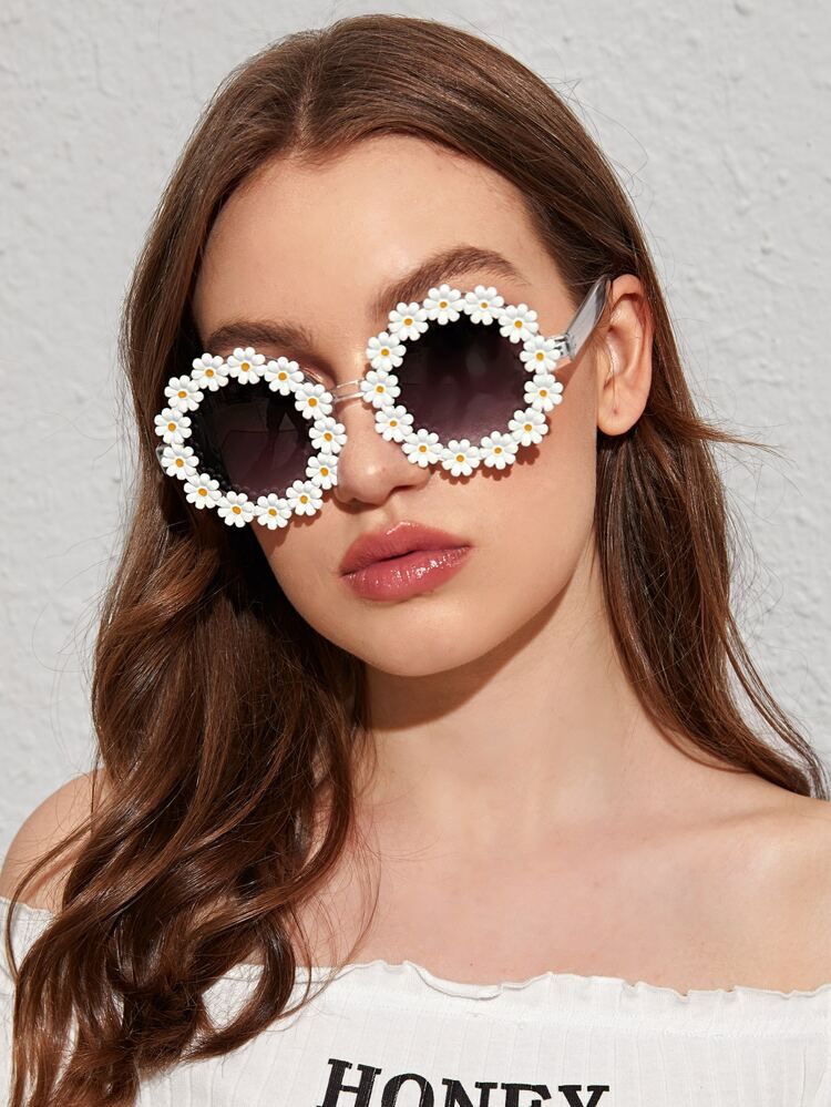 Daisy Decor Frame Fashion Glasses | SHEIN