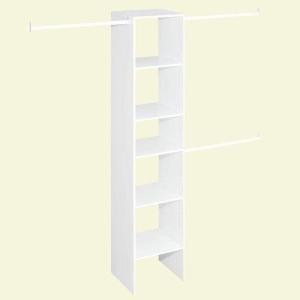 11.5 in. D x 12 in. W x 83 in. H White Custom Laminate Closet System Organizer | The Home Depot