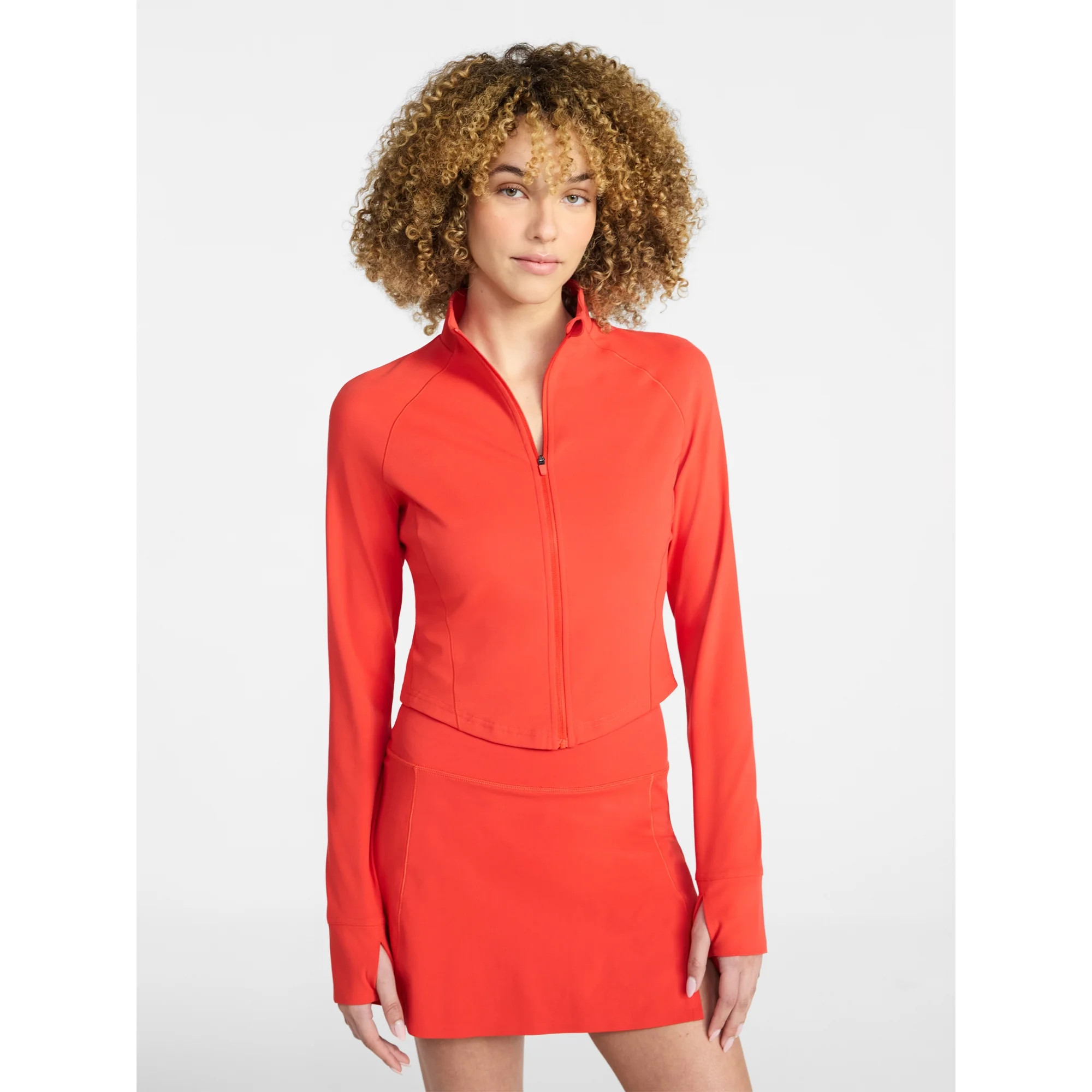 Avia Women's SoftSculpt Cropped Jacket, Sizes XS-XXXL | Walmart (US)