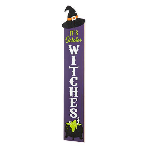 Glitzhome 48in. H Halloween Wood Witch Hat Porch Decor | HSN
