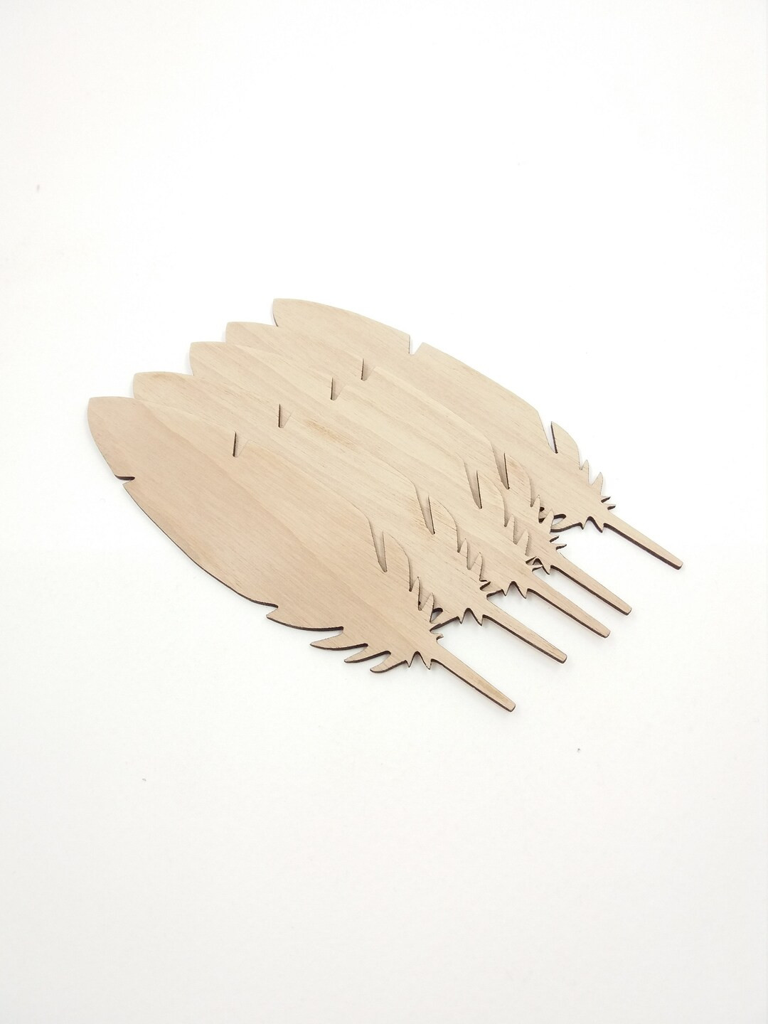 2 Feather Wood Feather Cutout Wood Cut Shapes Feather Decor - Etsy | Etsy (US)