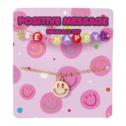 happy beaded necklace set 2-piece | Five Below
