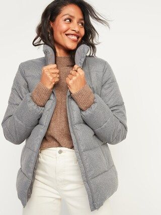 Frost-Free Textured Puffer Zip Jacket for Women | Old Navy (US)