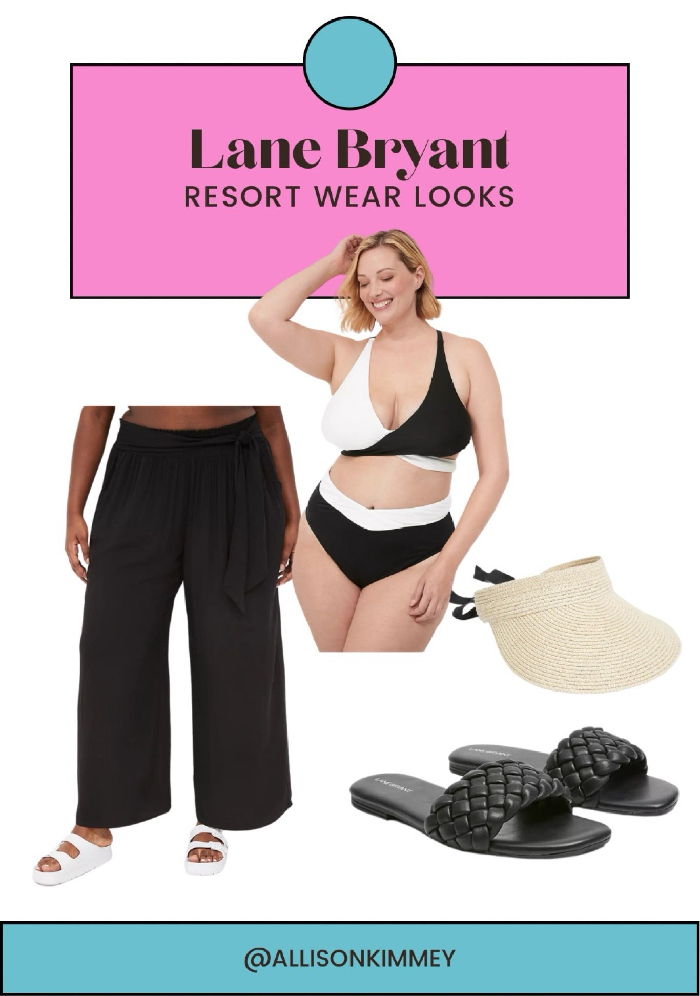Plus Size Lane Bryant Resortwear! Plus size black and white swim - a classic look for any vacation! 

#LTKfindsunder100 #LTKswim #LTKplussize