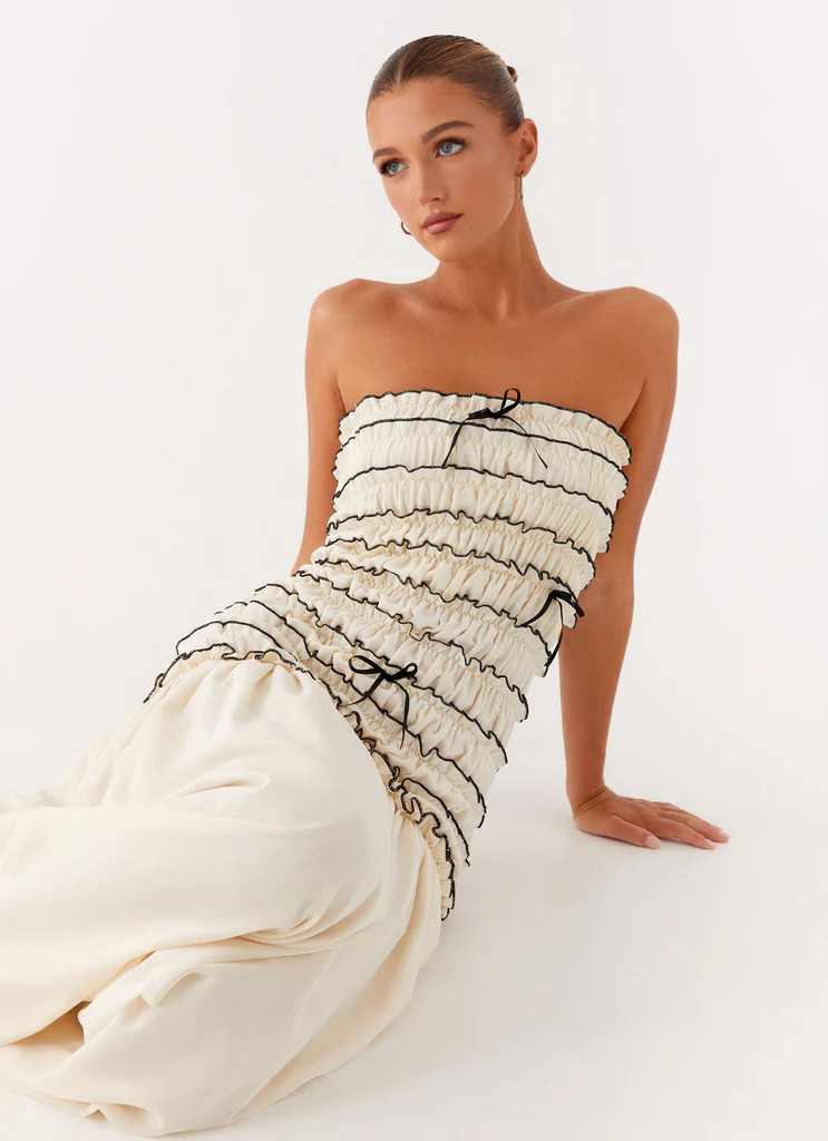 Zariah Maxi Dress - Ivory | Peppermayo (Global)