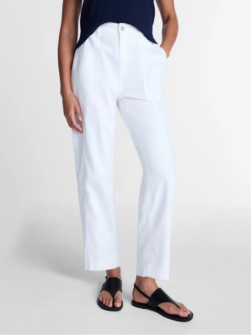 Time and Tru Women's High Rise Drapey Barrel Jeans, 28" Inseam, Sizes XS-XXXL | Walmart (US)