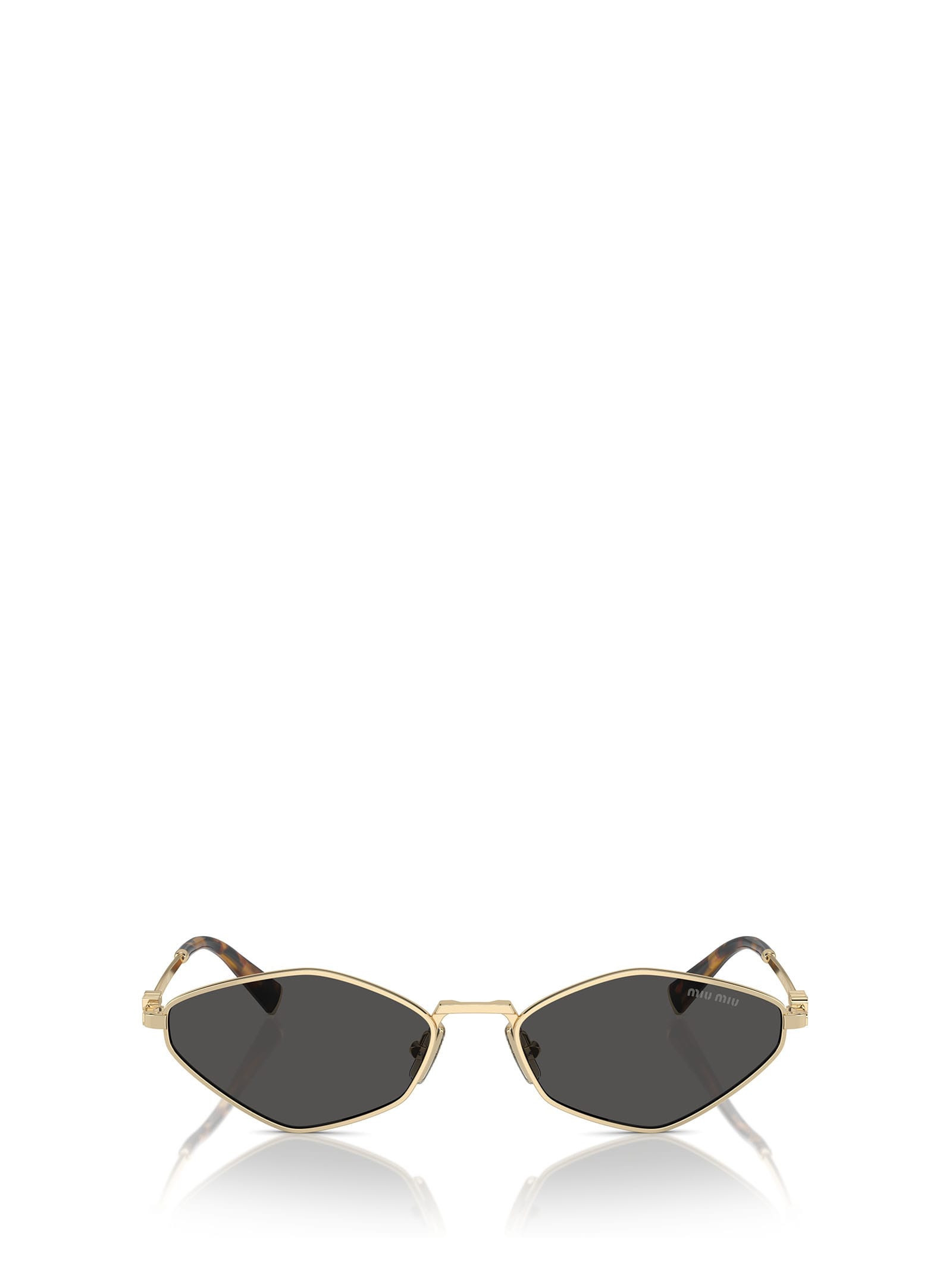 Miu Miu Mu 56zs Pale Gold Sunglasses | Italist.com US