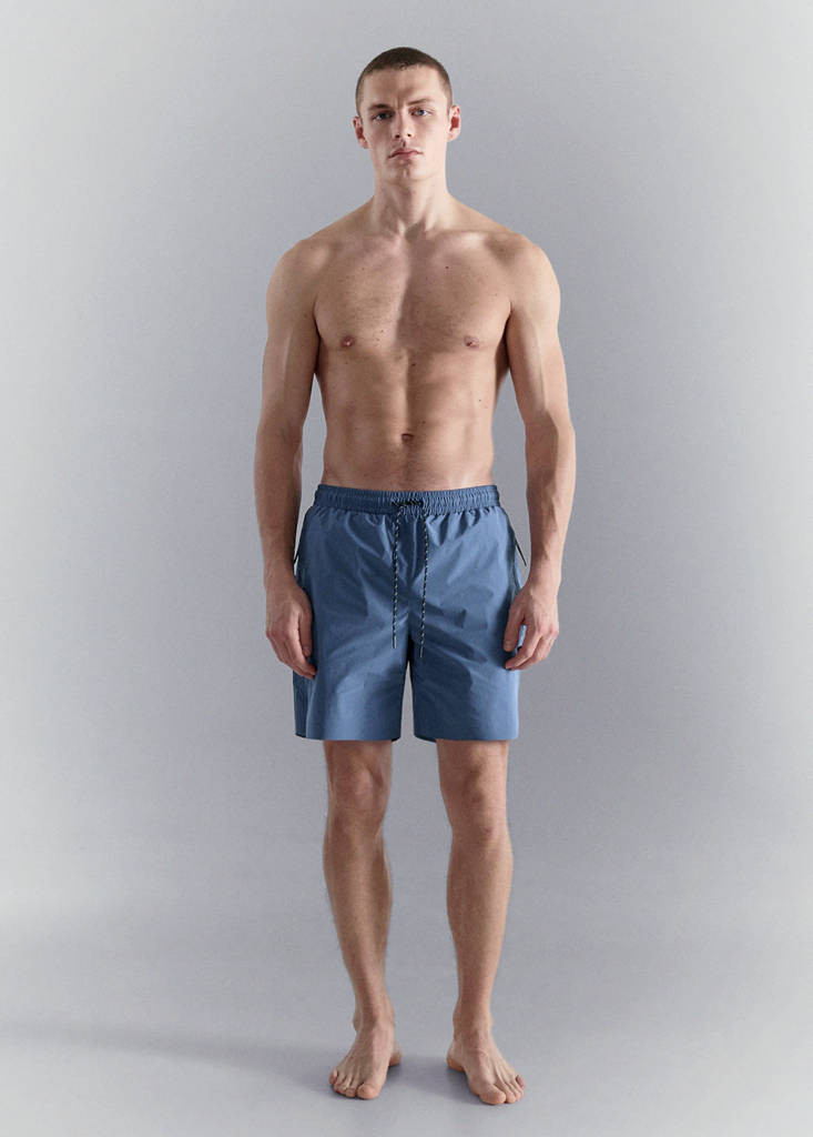 Swimsuit with zip pockets china blue - Man - XL - MANGO MAN | Mango (US/MX/AU)