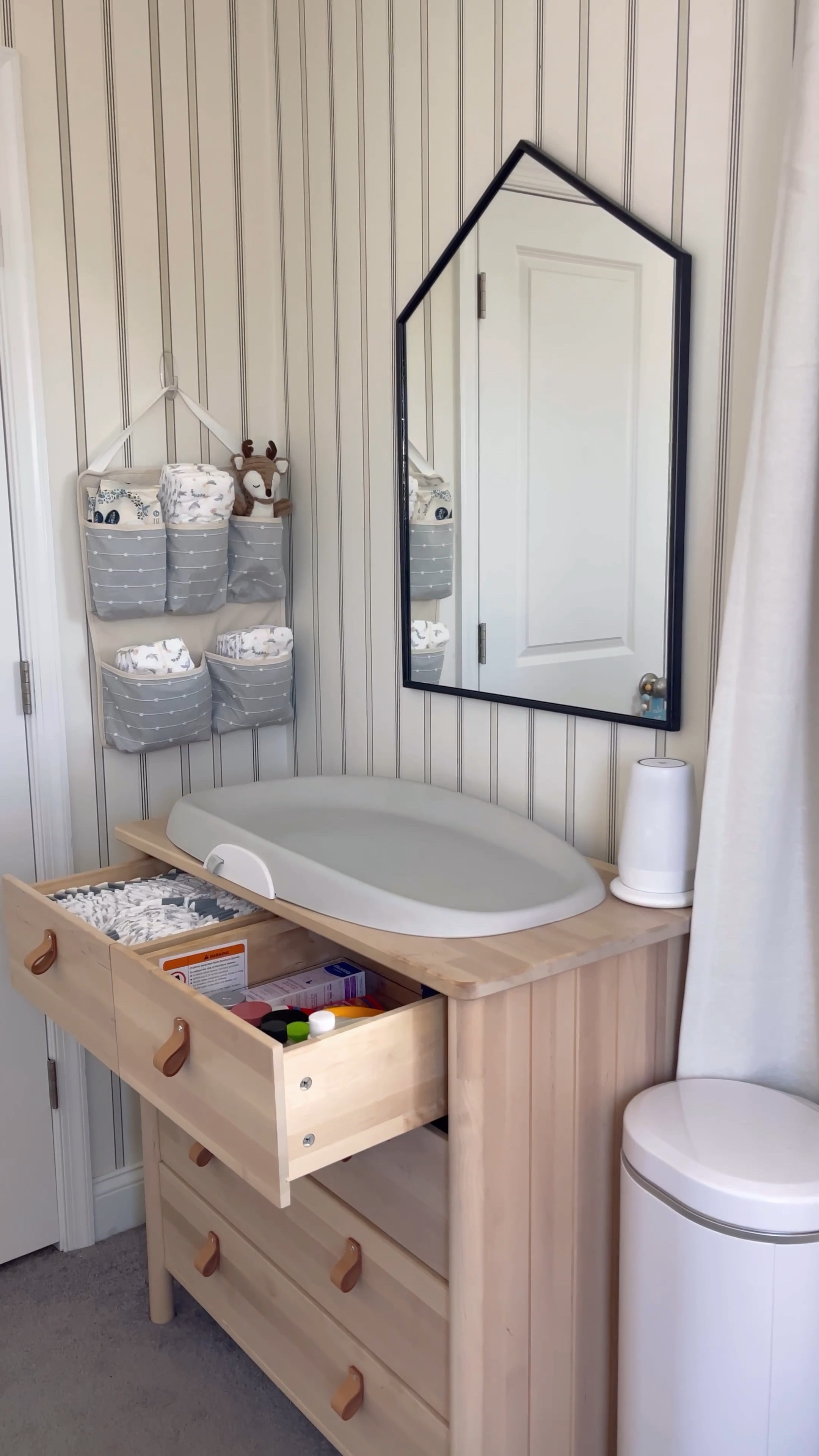 Changing station refresh & restock 🤸🏾‍♀️ #nurserydecor #nurseryorganization

#LTKbaby #LTKfamily #LTKkids