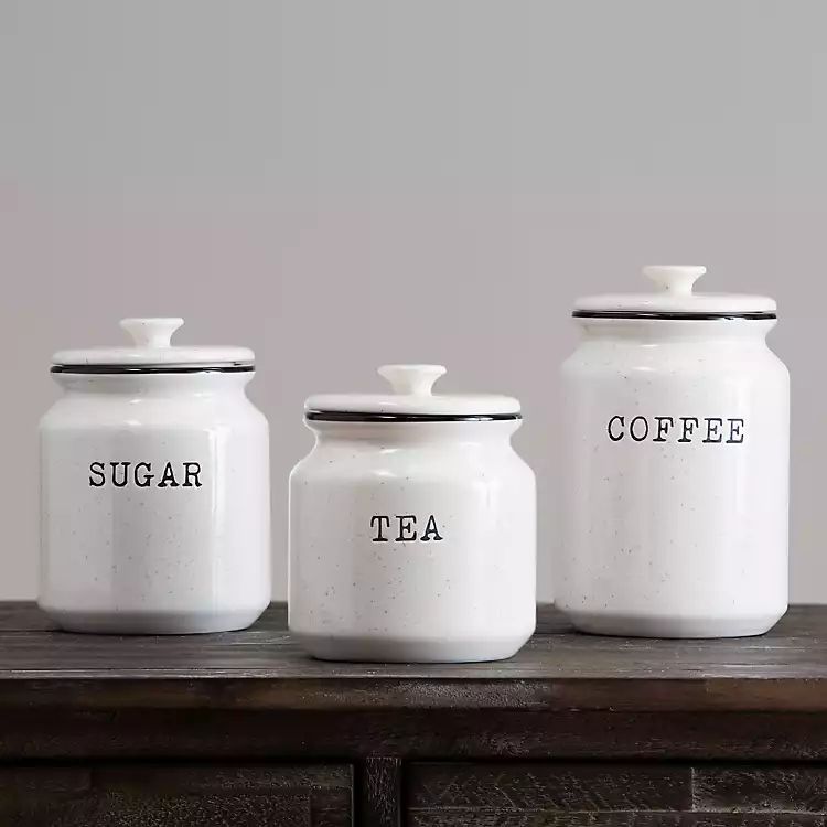 Gray Speckle Canisters, Set of 3 | Kirkland's Home