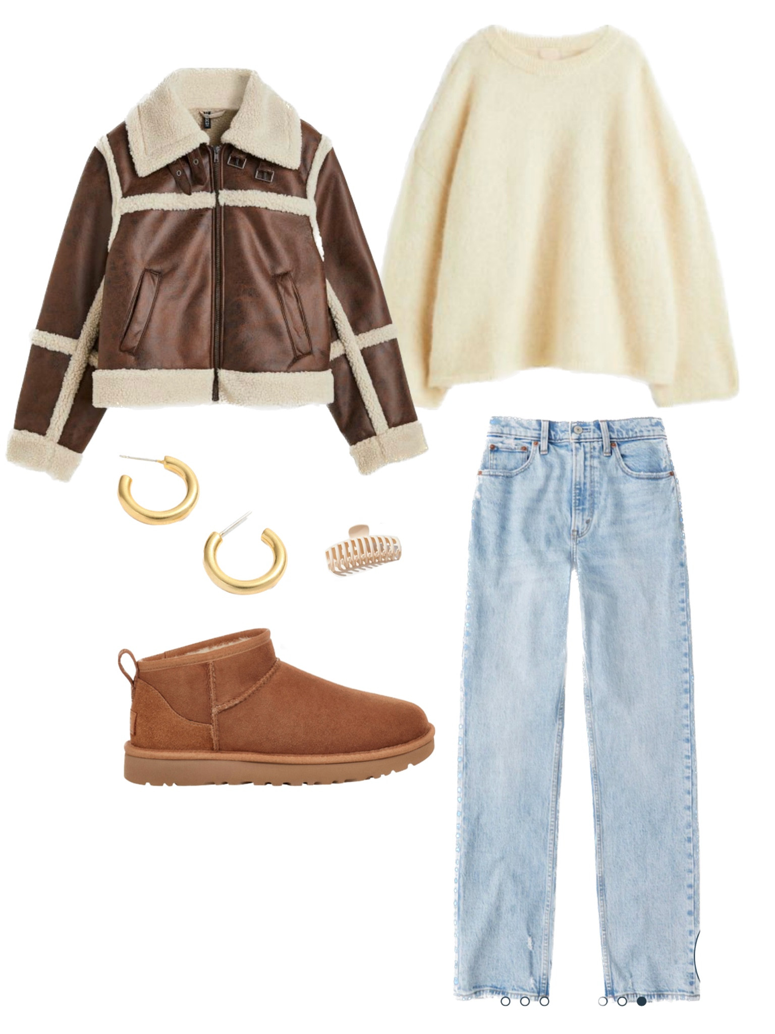 Fall, fall fashion, jacket, brown jacket, sweater, mini uggs 