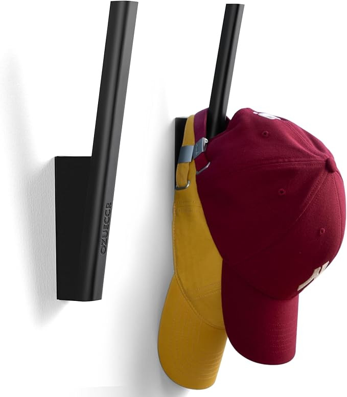 Hat Rack for Baseball Caps – Wall Mounted Vertical Hat Holder, Multi-Purpose Wall Hook, Closet ... | Amazon (US)