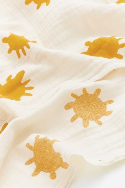 Muslin Baby Blanket - Yellow/patterned  - Home All | H&M US | H&M (US + CA)
