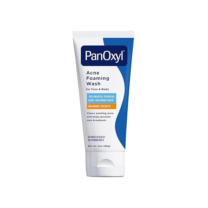 PanOxyl Acne Foaming Wash for face & body Benzoyl Peroxide 10% Maximum Strength Antimicrobial, 3 ... | Amazon (US)