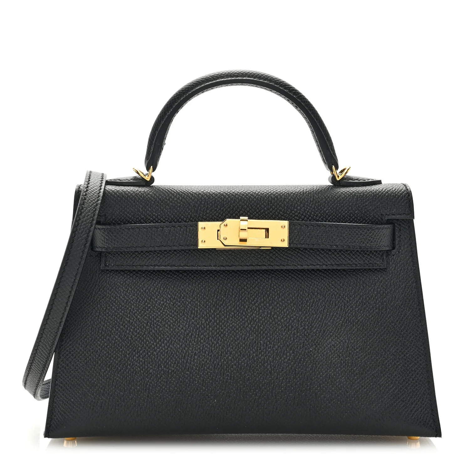 Epsom Mini Kelly Sellier 20 Black | FASHIONPHILE (US)
