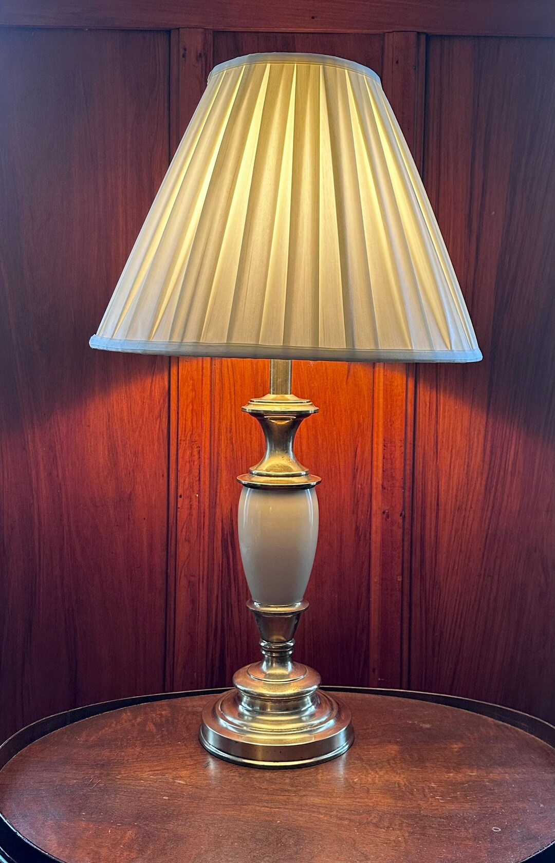 Stiffel Brass and Porcelain Table Lamp - Etsy | Etsy (US)