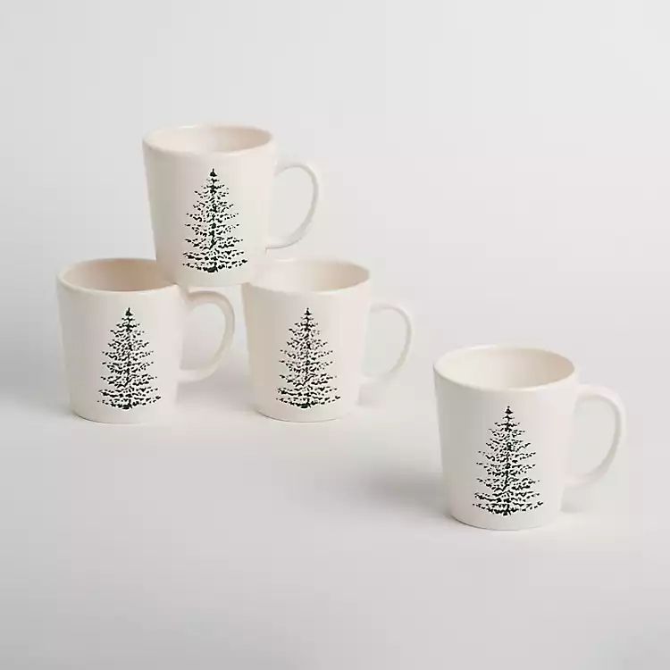 New! Evergreen Mugs, Set of 4 | Kirkland's Home