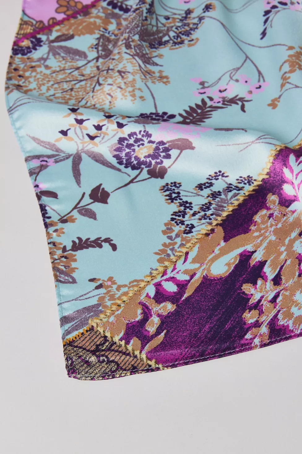 Patchwork Pattern Silky Scarf | Urban Outfitters (US and RoW)