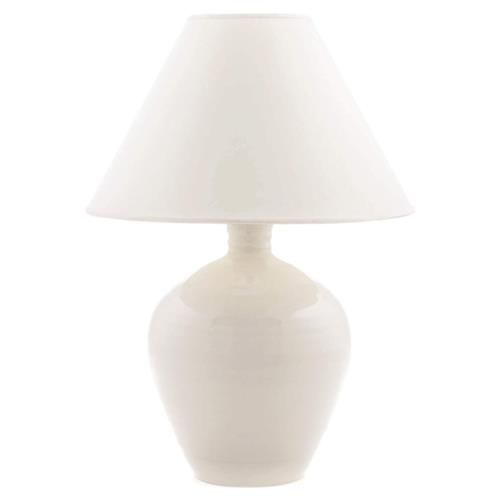Simon Pearce Belmont Modern Empire Shade Crackle White Pottery Table Lamp | Kathy Kuo Home