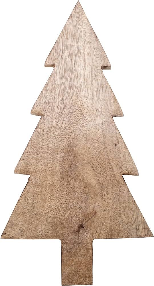 Mary Square Natural Brown Christmas Tree 17.25 x 9.5 Mango Wood Christmas Cheese Cutting Board | Amazon (US)