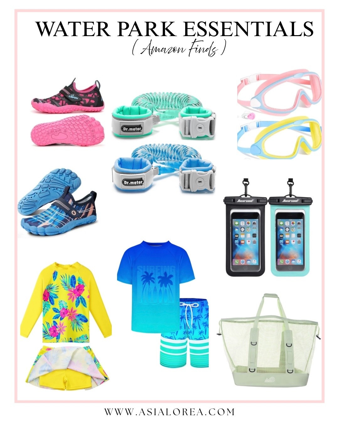 Must Have Waterpark Essentials -Affordable Amazon Finds #springbreak #summervibes #school is out 