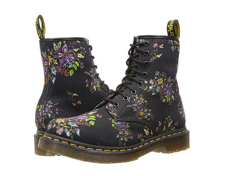 Dr. Martens - Castel 8-Eye Boot (Black Belladonna Fine Canvas) Women's Lace-up Boots | 6pm