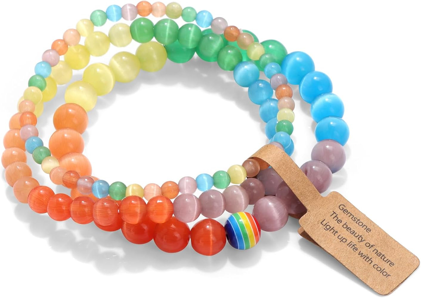 3 PCS Healing Crystal Bracelets for Women 8mm Natural Stone Beaded Stretch Bracelet Amethyst Jewe... | Amazon (US)