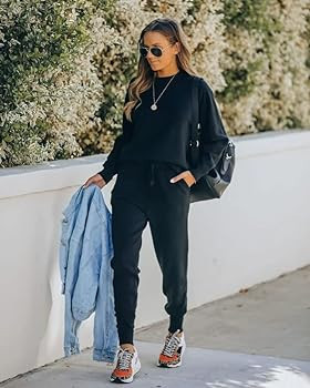 ETCYY NEW Lounge Sets for Women Sweatsuits Sets Two Piece Outfit Long Sleeve Pant Workout Athleti... | Amazon (US)