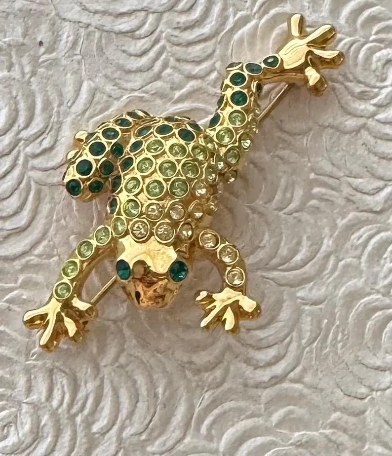 Unique vintage  Monet frog brooch | Etsy (US)