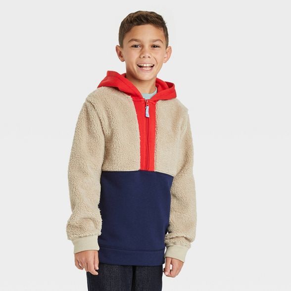 Boys' Sherpa Colorblock Sweatshirt - Cat & Jack™ | Target