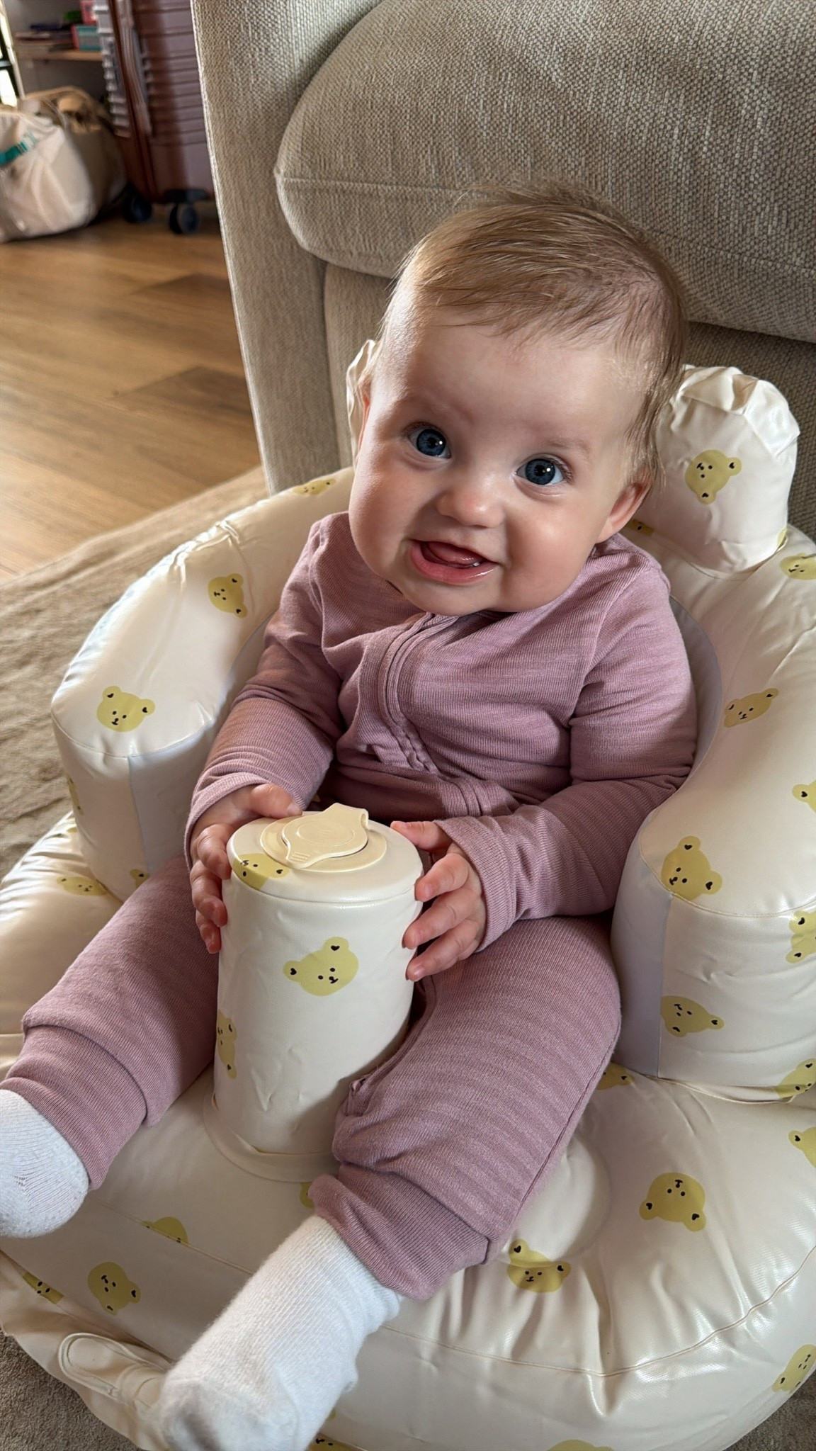 Traveled this past week and brought this inflatable chair along with us. Vaeda loved it! Easy to blow up and take down. Fav purchase to date!

#LTKKids #LTKBaby #LTKTravel