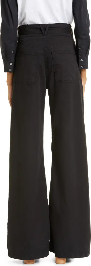 Veronica Beard Mohan High Waist Flare Leg Stretch Cotton Pants | Nordstrom | Nordstrom