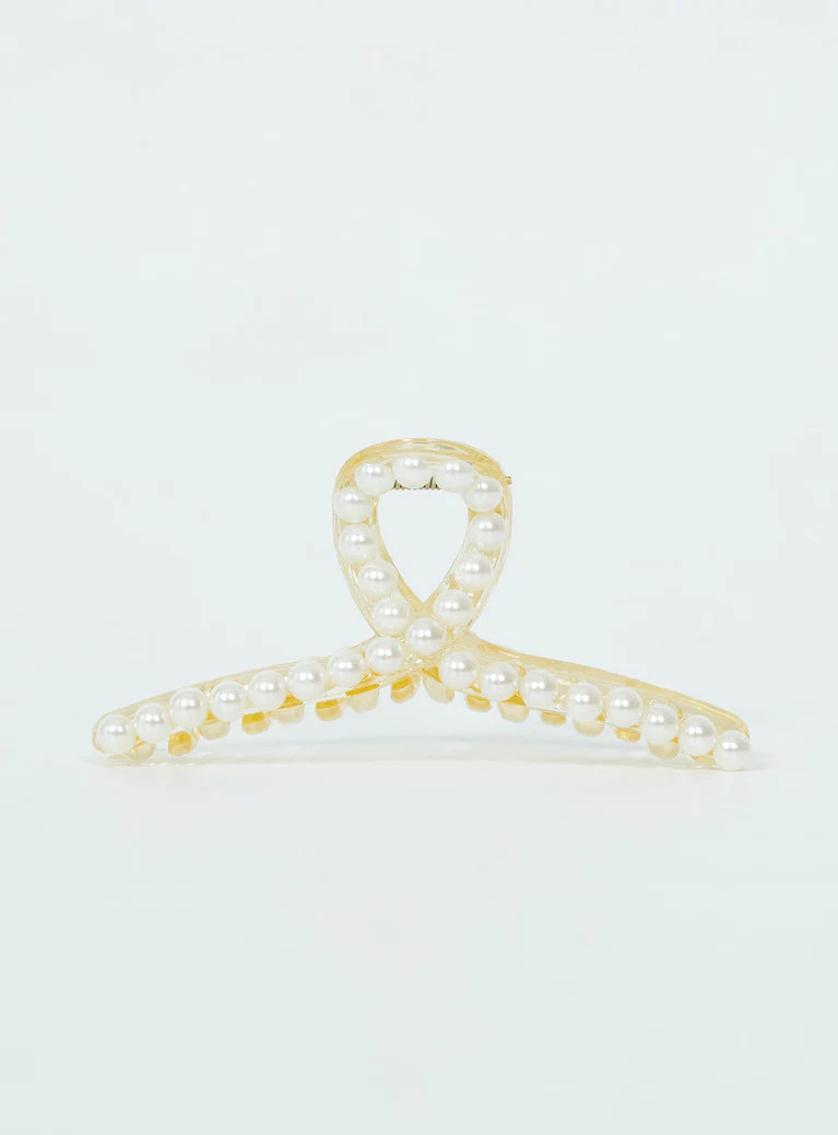 Tilton Pearl Hair Clip White | Princess Polly US