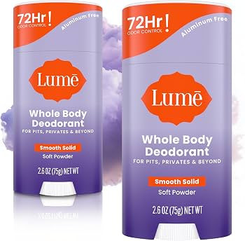 Lume Whole Body Deodorant - Solid Stick - 2.6 oz, 2 pk (Soft Powder) | Amazon (US)