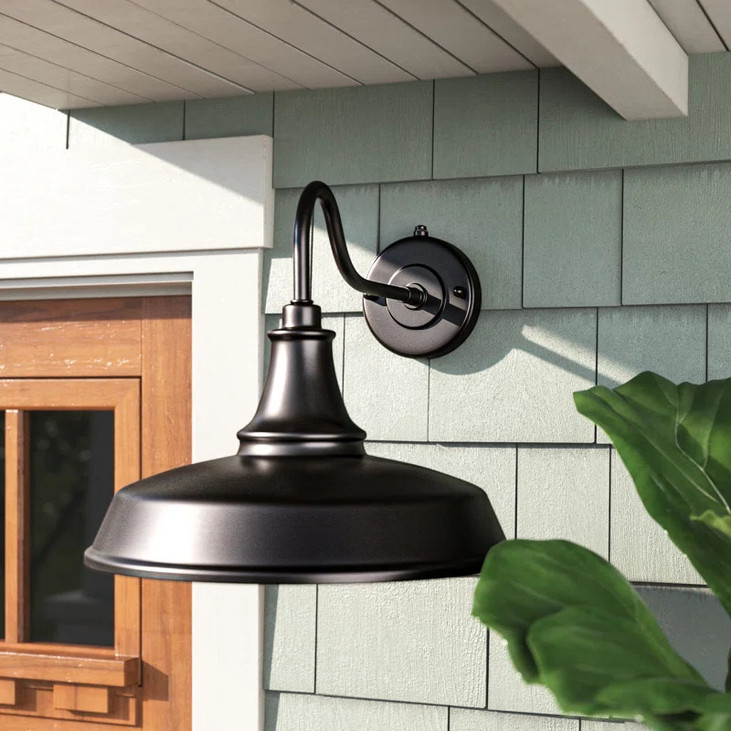 Gunnora Outdoor Barn Light with Dusk to Dawn | Wayfair North America