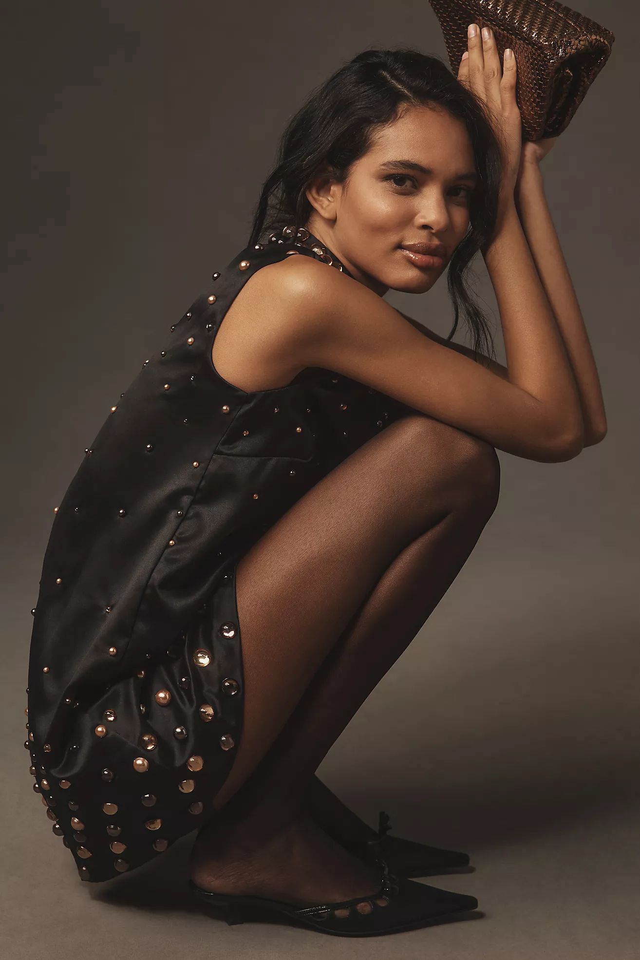 Tanvi Kedia Sleeveless Shine Mini Dress | Anthropologie (US)