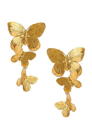 Jennifer Behr Alessandra Earrings in Metallic Gold | FWRD 