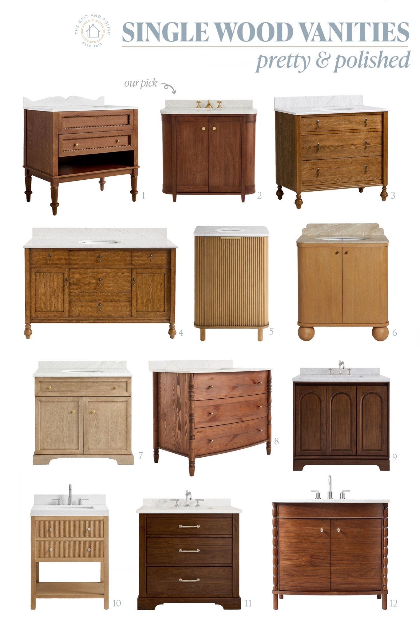 Pretty wood vanities

We picked #2 for the Hill House ensuite bathroom

#LTKHome