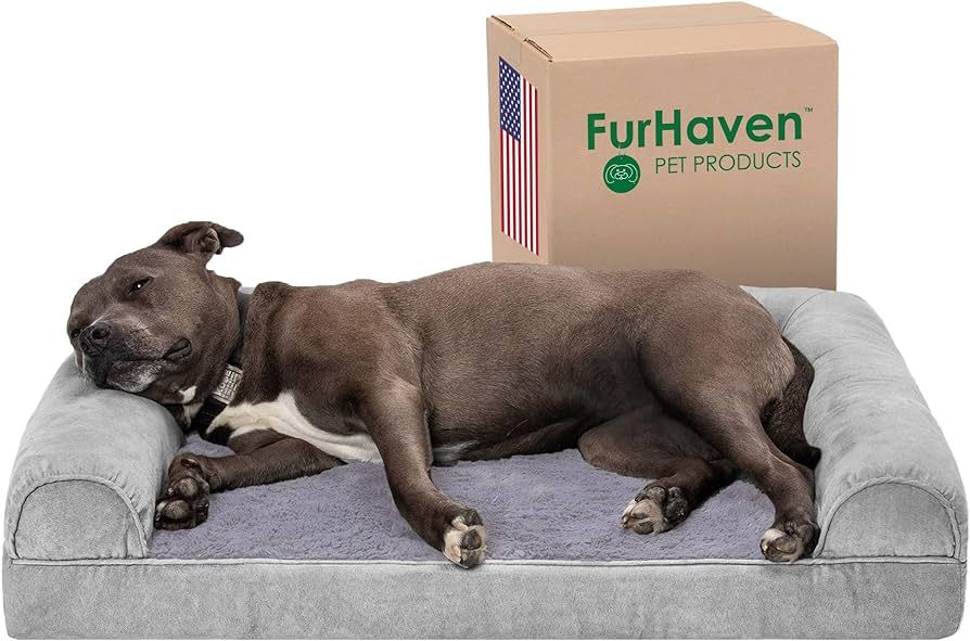 Furhaven Orthopedic Dog Bed for Large/Medium Dogs w/ Removable Bolsters & Washable Cover, For Dog... | Amazon (US)