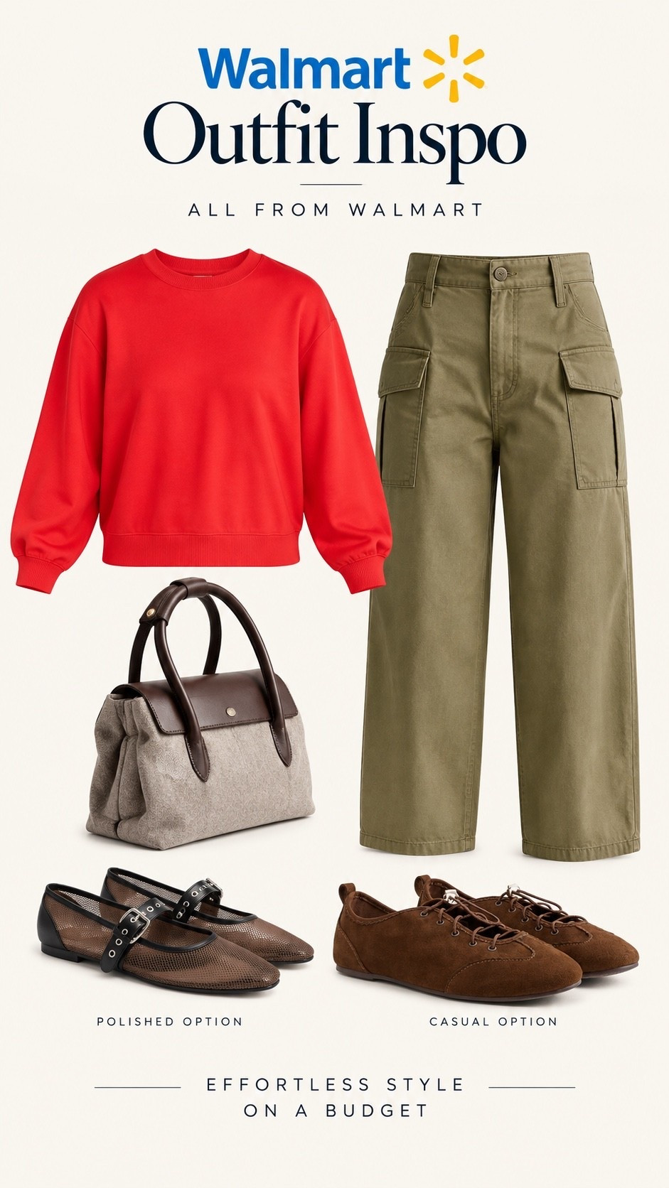 The pop of red with olive cargos has me obsessed. 😍 Two shoe options, same cute Walmart look!

#WalmartFashion #WalmartStyle #WalmartFinds #AffordableStyle #LTKFinds

#LTKootd #LTKMidsize #LTKOver40
