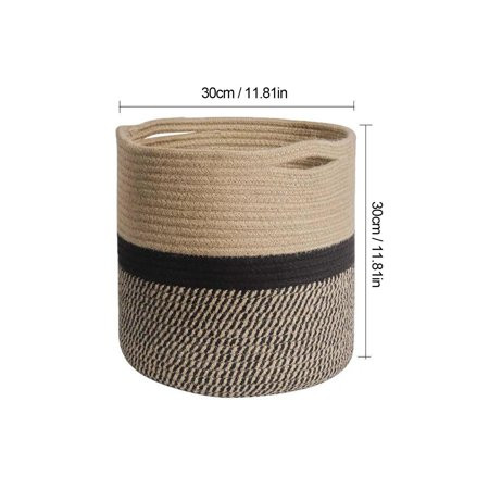 Woven Plant Basket Cotton Rope Flowerpot Holder Storage Organizer | Walmart (US)