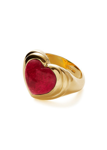 Jelly Heart 18kt gold-plated ring | Harvey Nichols