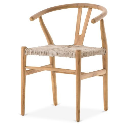 Paxton Teak Outdoor Dining Chair, Natural | One Kings Lane