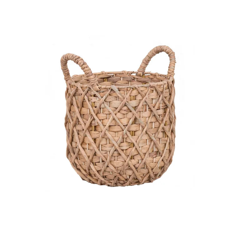 Better Homes & Gardens 9" & 11" Natural Water Hyacinth Basket Planter Set of 2 | Walmart (US)