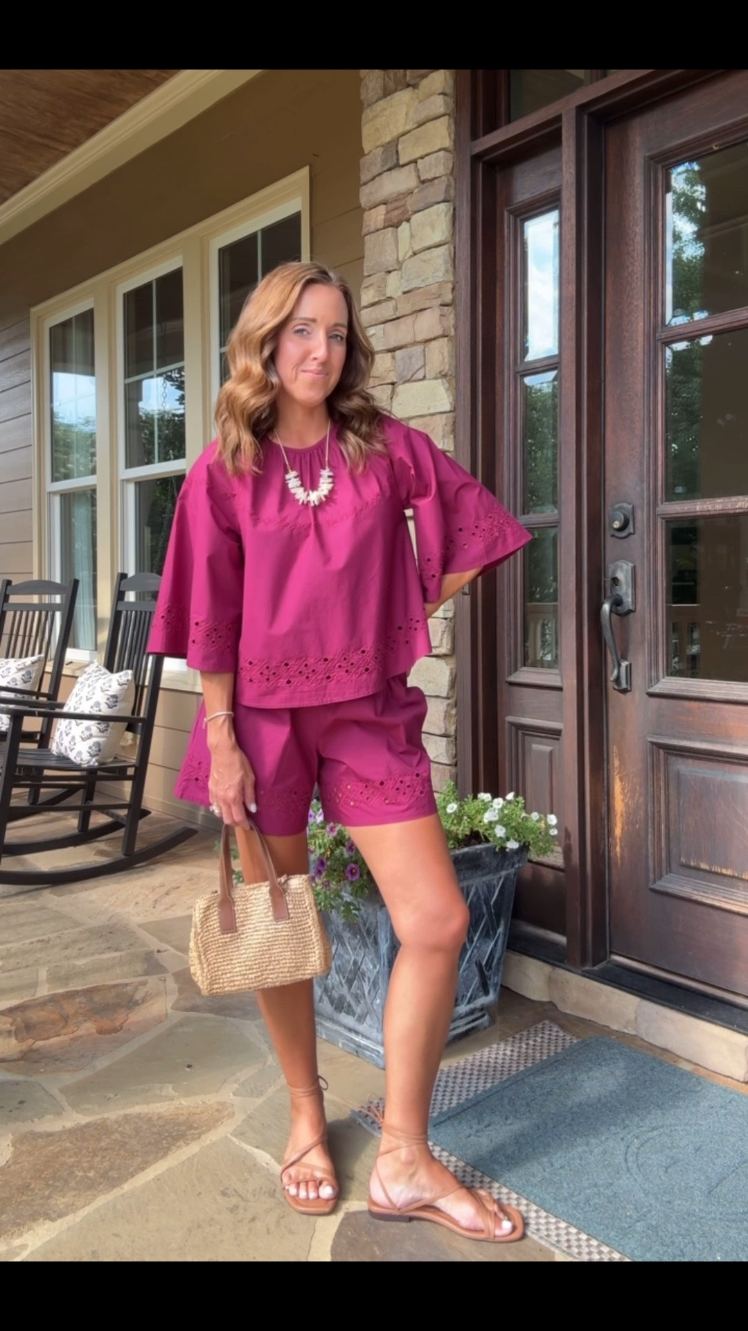 Cotton poplin matching set. 
Both XS.

#LTKootd #LTKSeasonal #LTKOver40