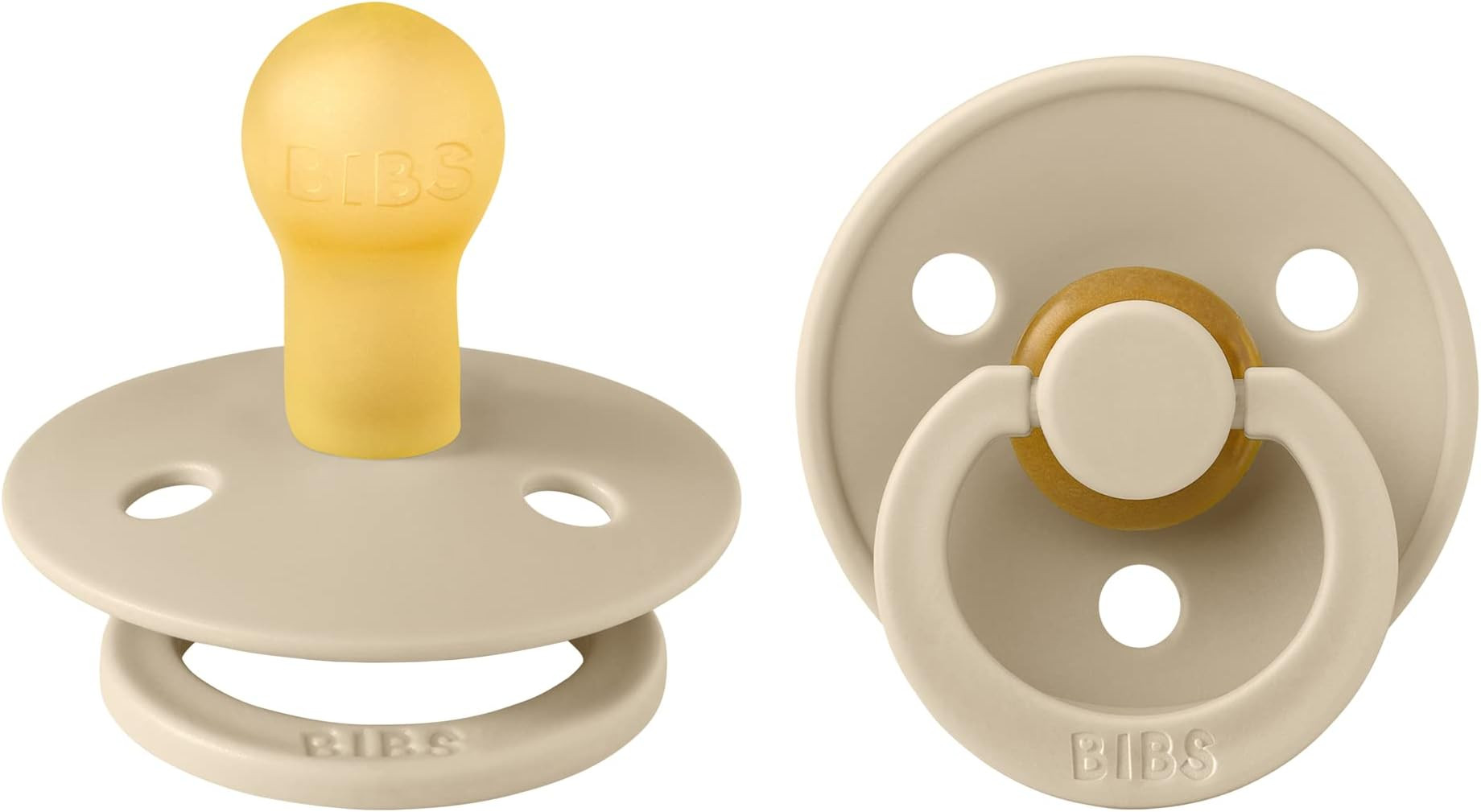 BIBS Baby Pacifiers | BPA-Free Natural Rubber Pacifier | Made in Denmark | Set of 2 Soothers... | Amazon (US)