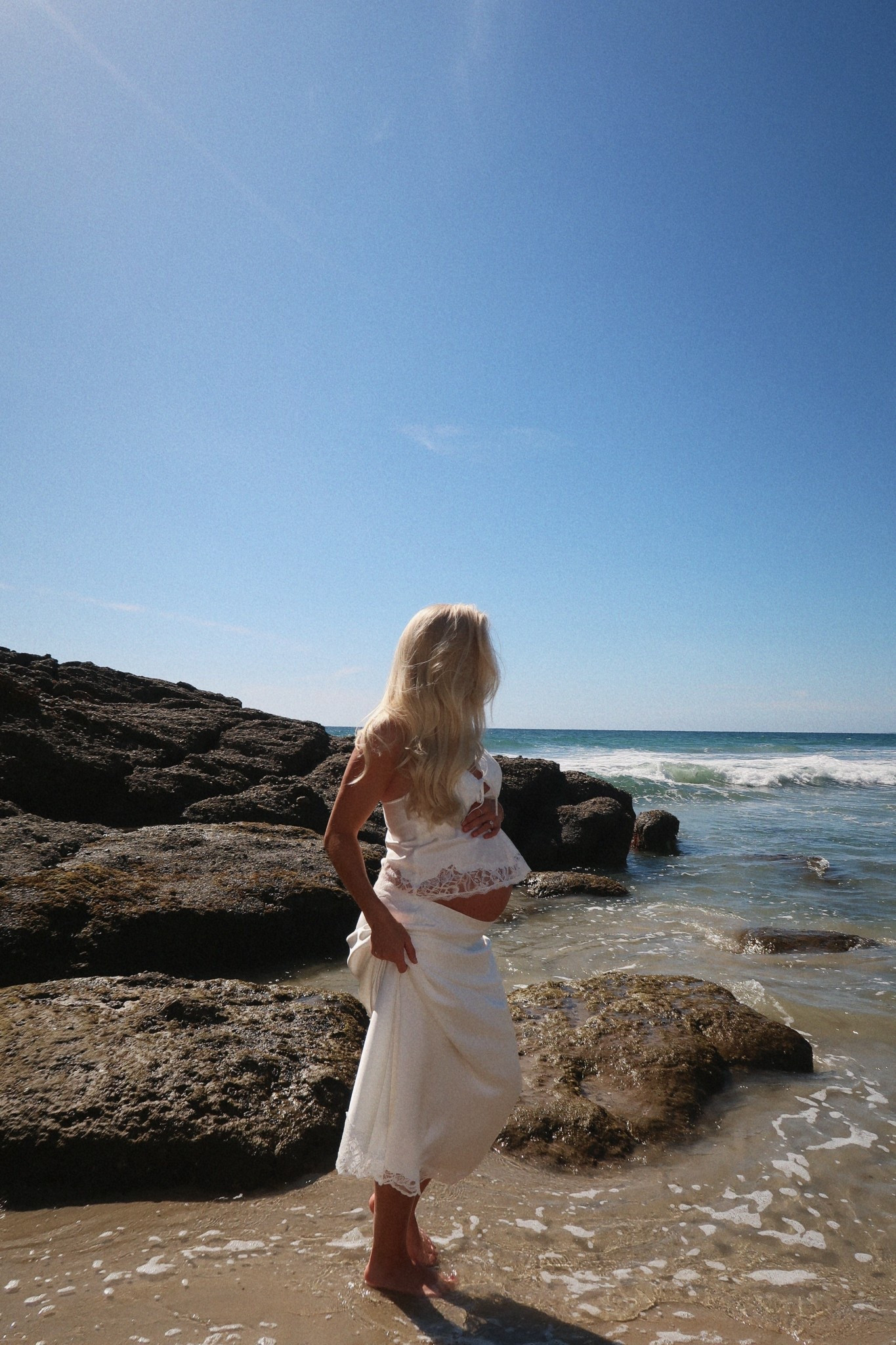 Wearing a medium in top & skirt (sized up for pregnancy, reg length)! The perfect set for brides, maternity shoot, or a vacay!! #kathleenpost @abercrombie #abercrombiepartner

#LTKBump #LTKTravel #LTKSaleAlert