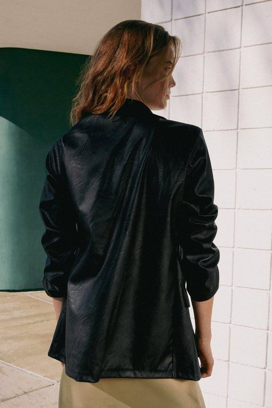 Happily Faux Leather After Relaxed Blazer | NastyGal (UK, IE)
