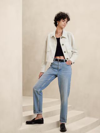 Vegan Suede Short Jacket | Banana Republic Factory